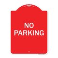 Signmission Designer Series Sign-No Parking, Red & White Aluminum Architectural Sign, 18" x 24", RW-1824-23630 A-DES-RW-1824-23630